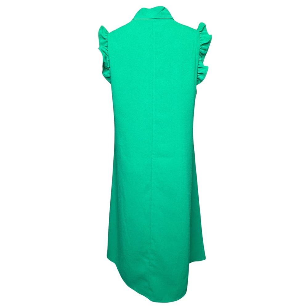 Lilly Pulitzer Adalee Shift Dress Ruffle Beaded Preppy Resort Wear Green Size 8 - Picture 5 of 8